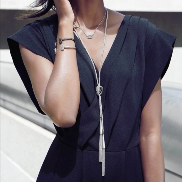 Kendra Scott Phara tassel lariat necklace silver - Picture 3 of 6